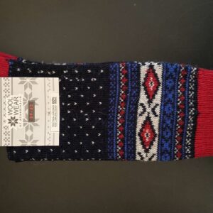 Schöne original norwegische Wollstrümpfen mit einem klassischen Muster